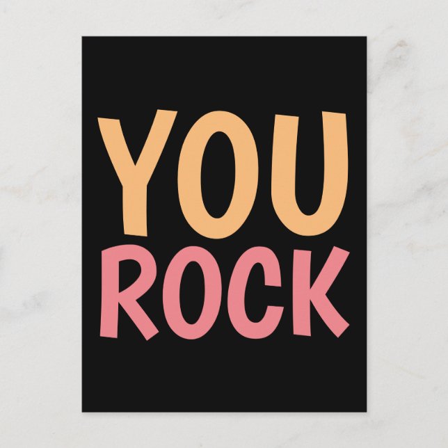 YOU ROCK  HELLO POSTCARDS (Front)