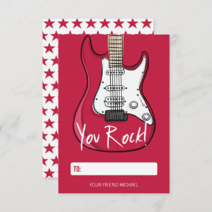 You Rock Kids Classroom Valentine Card