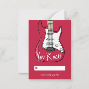 You Rock Kids Classroom Valentine Card, 100pk Card