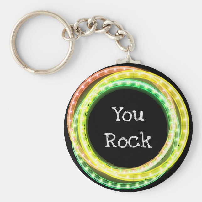 You Rock Lighted Hula Hoops Key Ring (Front)