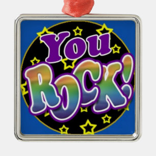 You Rock! Metal Ornament