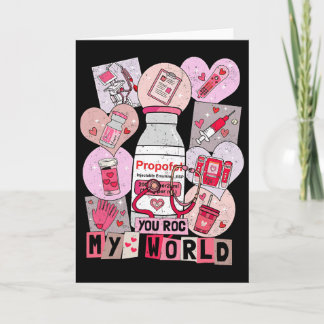 You Rock My World Heart Nurse Love Hospital Valent Card