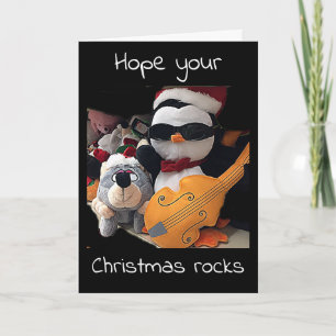 YOU ROCK "MY WORLD" HOPE YOUR CHRISTMAS ROCKS HOLIDAY CARD