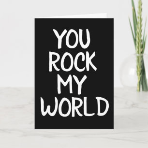 YOU ROCK MY WORLD LOVEYOU ROMANCE OVERSIZED CARDS