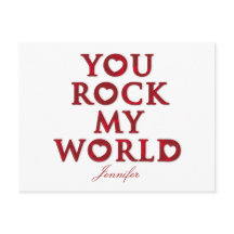 YOU Rock My World postcard