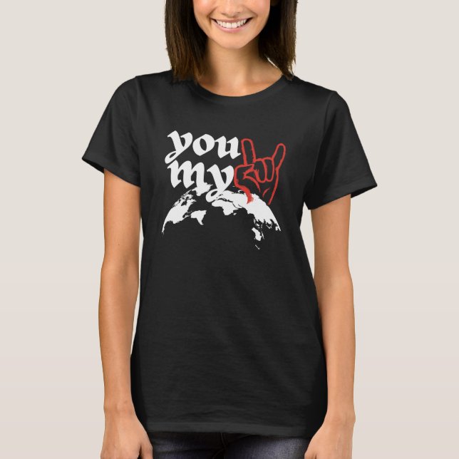 You Rock My World Valentines Day For Men Women Cou T-Shirt (Front)