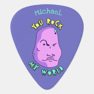 You Rock my world  White Delrin Guitar Pick