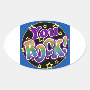 You Rock! Oval Sticker