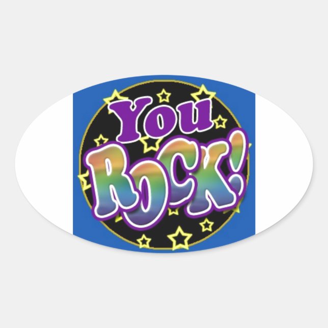 You Rock! Oval Sticker (Front)