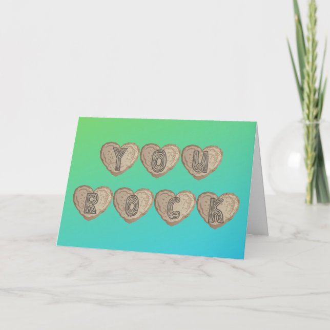 You Rock Platonic Valentine Card (Front)