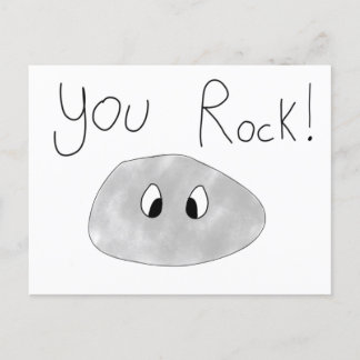 you rock postcard