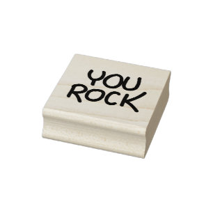 You Rock Recognition Positive Praise for Students Rubber Stamp