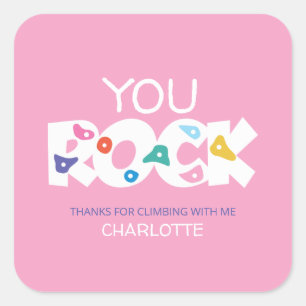 You Rock Rock Climbing Thank You Sticker