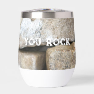 You Rock Stone Wall Stacked Rocks Custom Text