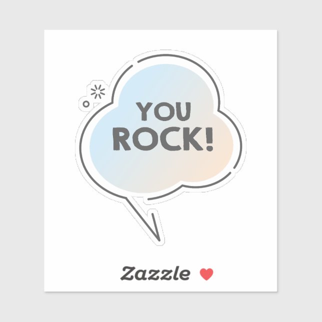 You rock text in  chat cloud emoji (Sheet)