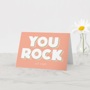 You Rock Thank You Folded Greeting Card
