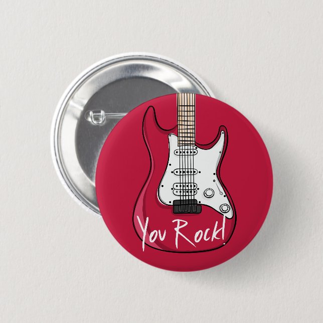 You Rock Valentine's Day Button (Front & Back)