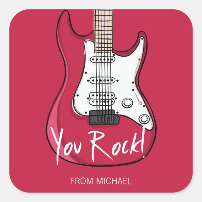 You Rock Valentine's Day Stickers (Front)