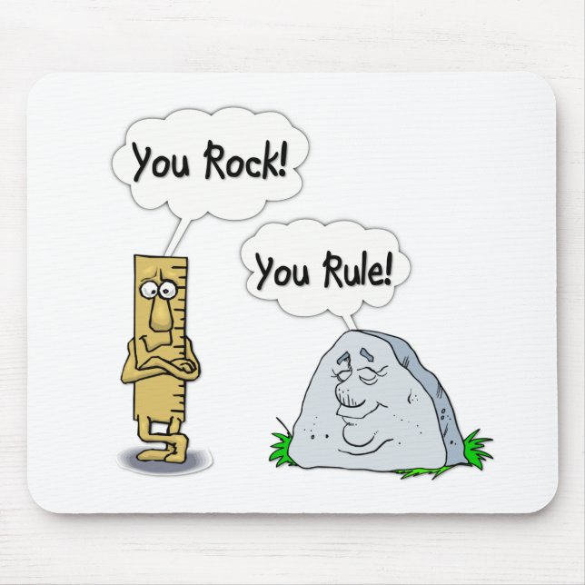 You Rock, You Rule Mouse Pad (Front)