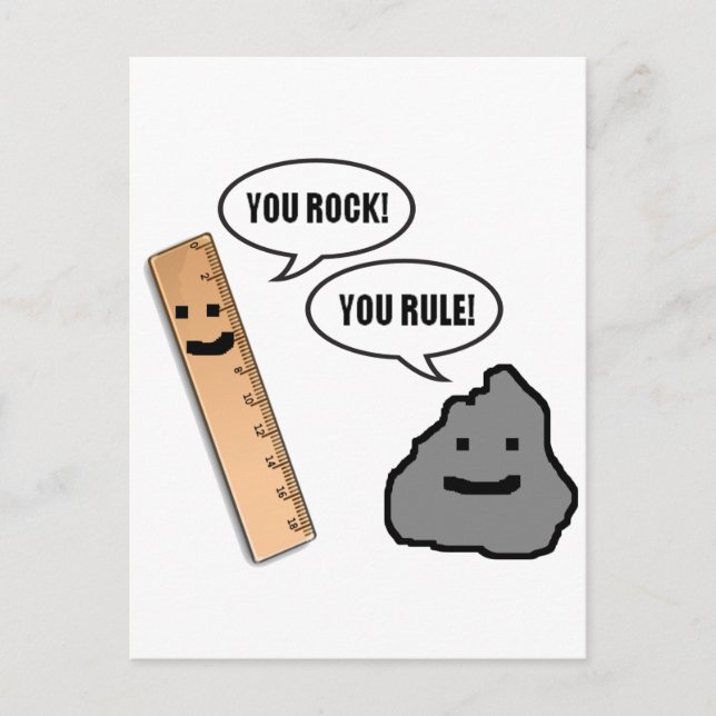 You Rock, You Rule Postcard (Front)