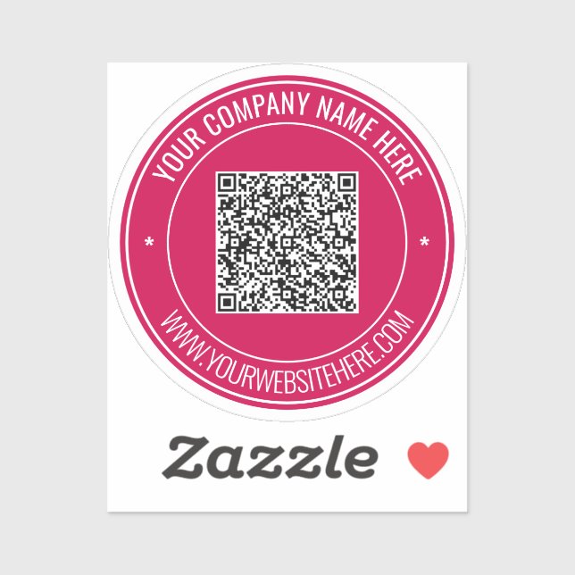 You rQR Code and Custom Text Sticker Choose Colour (Sheet)