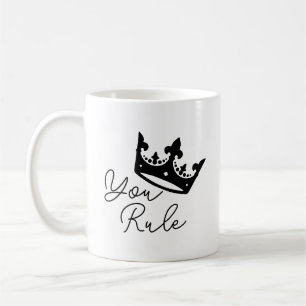 You Rule Crown Personalised valentines Gift Coffee Mug