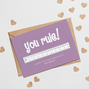 You Rule! Kids Classroom Valentines Card