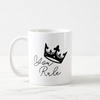 You Rule wife Crown Personalised anniversary Gift Coffee Mug