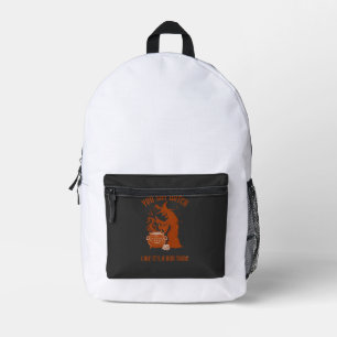 You Say Witch Halloween Magic Cauldron Printed Backpack