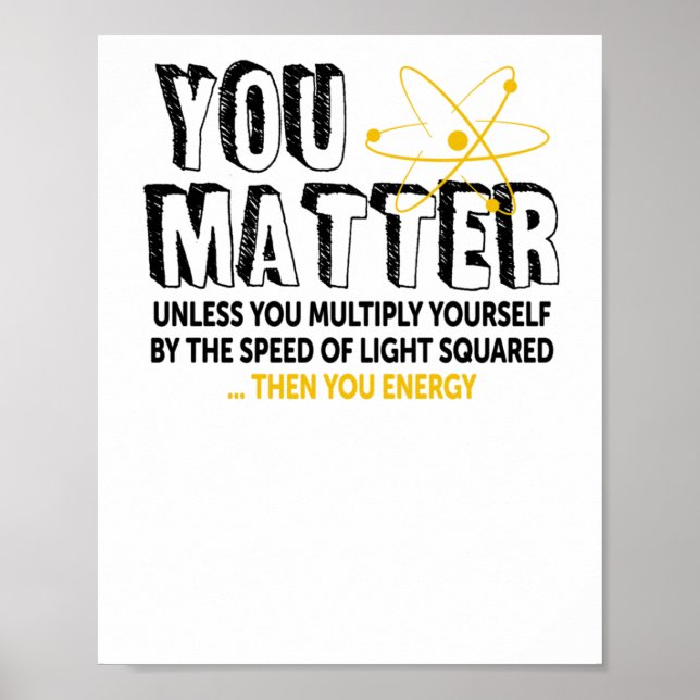 You - Science Sticker  Poster (Front)