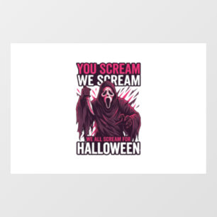 You Scream We Halloween Ghostface Bloody Knife