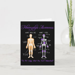 You See What I Feel Skeleton Fibromyalgia Awarenes Card