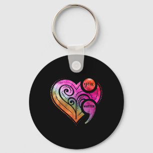 You Semicolon Heart Mental Health Awareness Key Ring