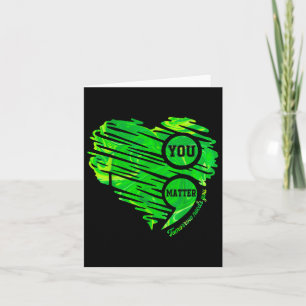 You Semicolon Heart Mental Health Awareness Women  Card