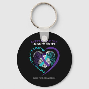 You Semicolon Sister Suicide Prevention Awareness Key Ring