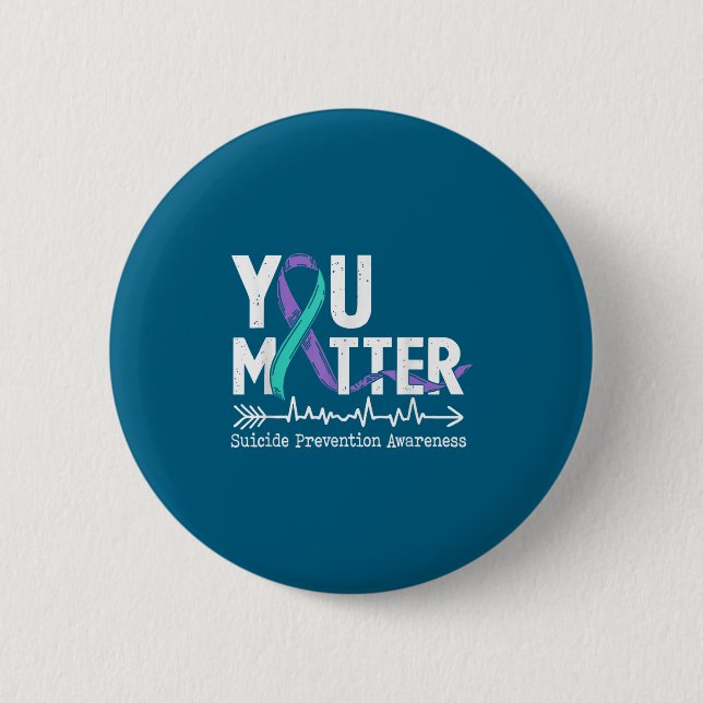 You Semicolon Suicide Prevention Awareness Week  6 Cm Round Badge (Front)