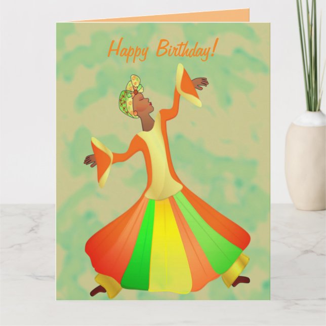 You Shine Black Dancer African American Birthday Card (Front)