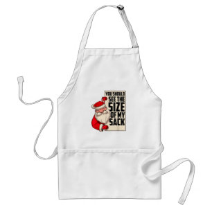 You Should See The Size Of My Sack Funny Santa Chr Standard Apron