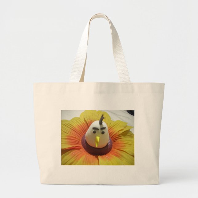 You Should walk your birds everyday Large Tote Bag (Front)