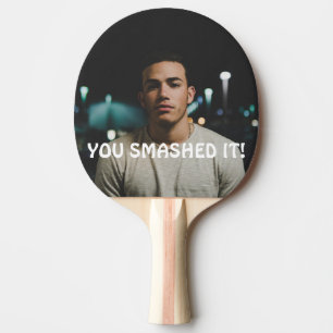 You Smashed It Congratulations Personalised Ping Pong Paddle