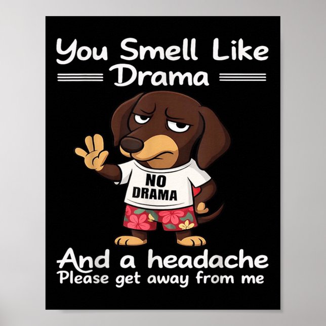 You Smell Like Drama And A Headache Please Get Awa Poster (Front)