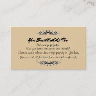 You Smell Like Poo Business Cards