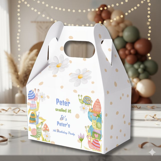 You snailed it! snail birthday favour box (Creator Uploaded)