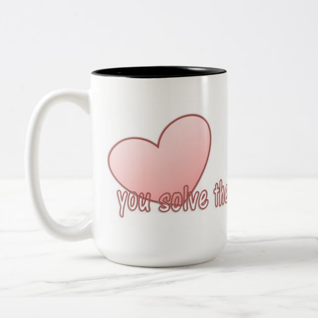 You Solve the Mystery Two-Tone Coffee Mug (Left)