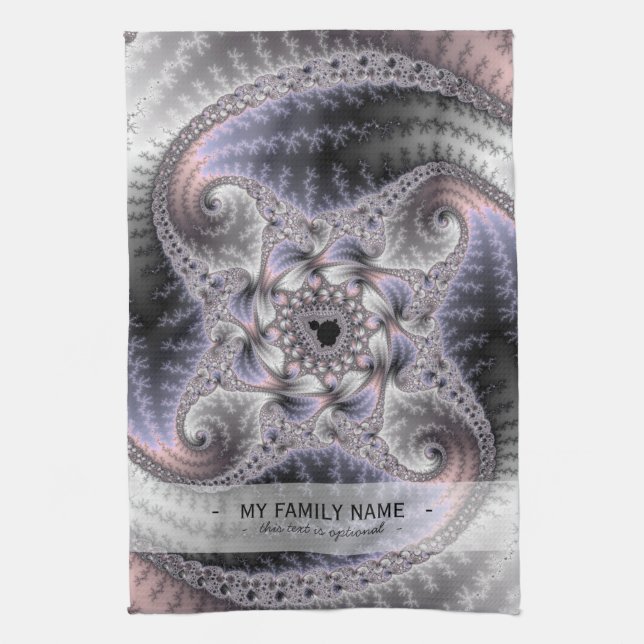 You Spin Me Round - Fractal Art Tea Towel (Vertical)