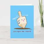 You Spin Me 'Round Holiday Card<br><div class="desc">Kawaii dreidel gets dizzy.</div>