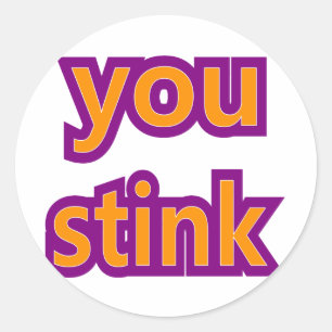 You Stink Skins Classic Round Sticker