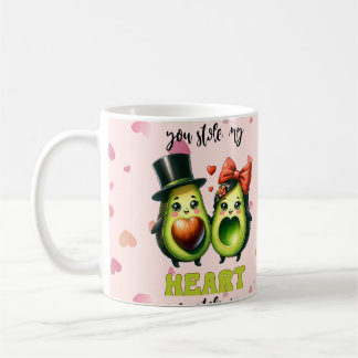 You stole my heart avocado valentine's day  coffee mug