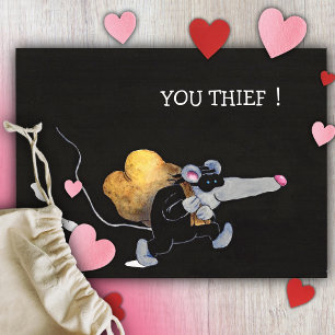 YOU STOLE MY HEART postcard by Nicole Janes