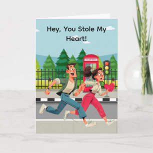 "You Stole My Heart" Valentine card